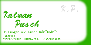 kalman pusch business card